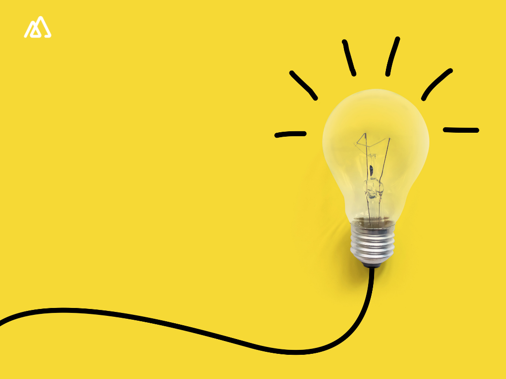 Light bulb yellow bg