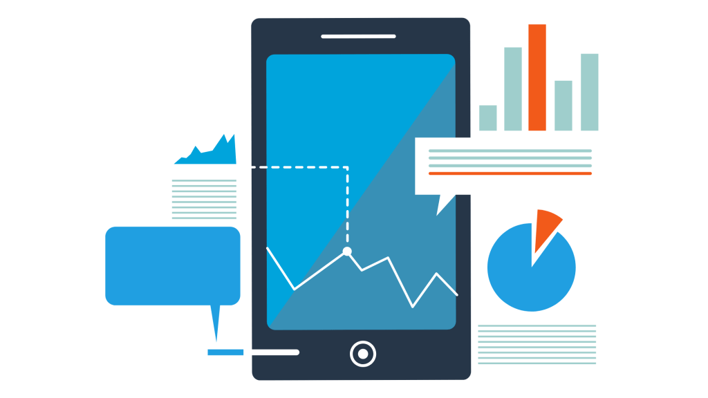 Sales CRM software with a range of Features Mobile with colorful business function icons