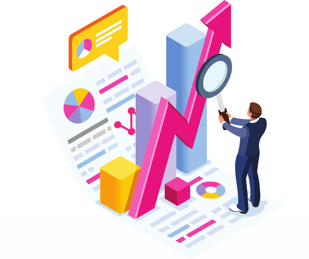 man with graph