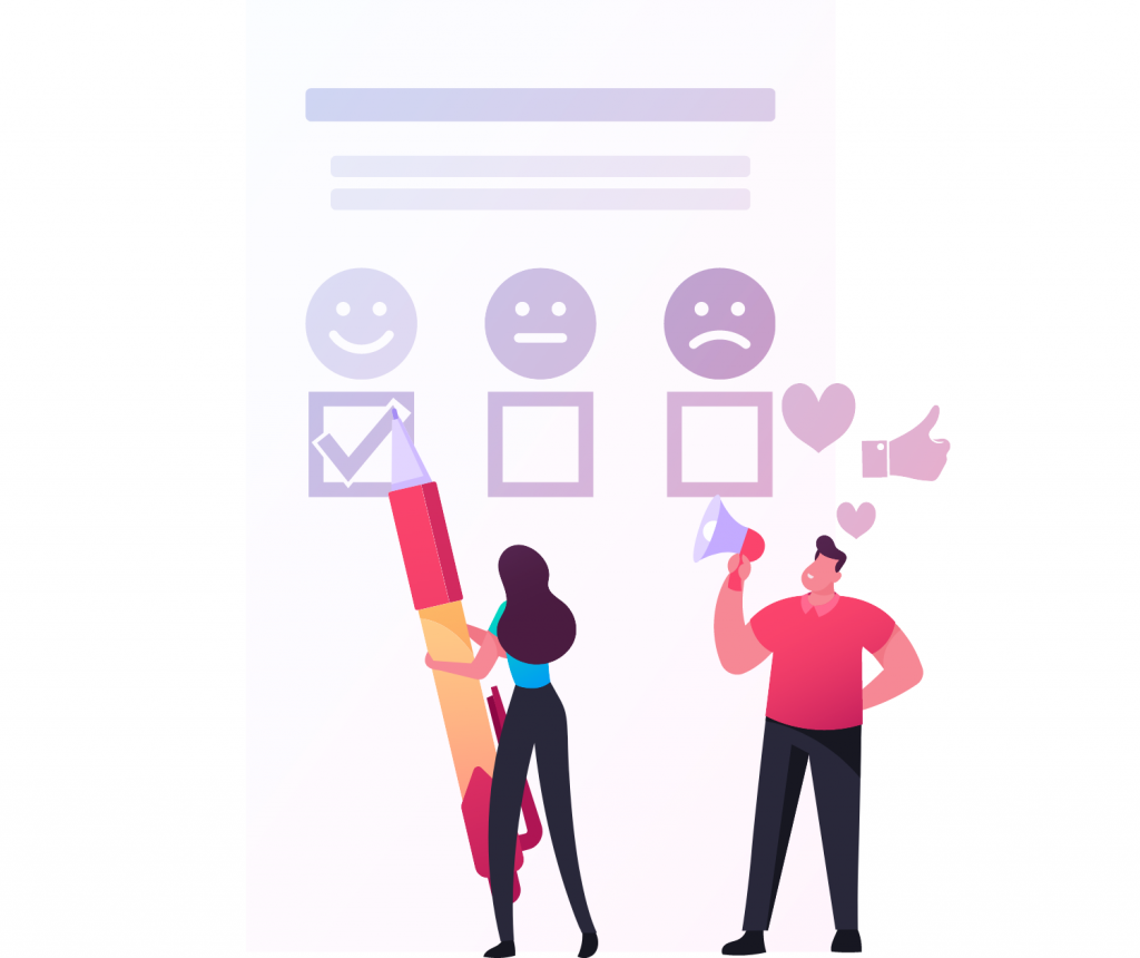 man and woman on web form