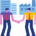 Increasing conversions two men closing a deal
