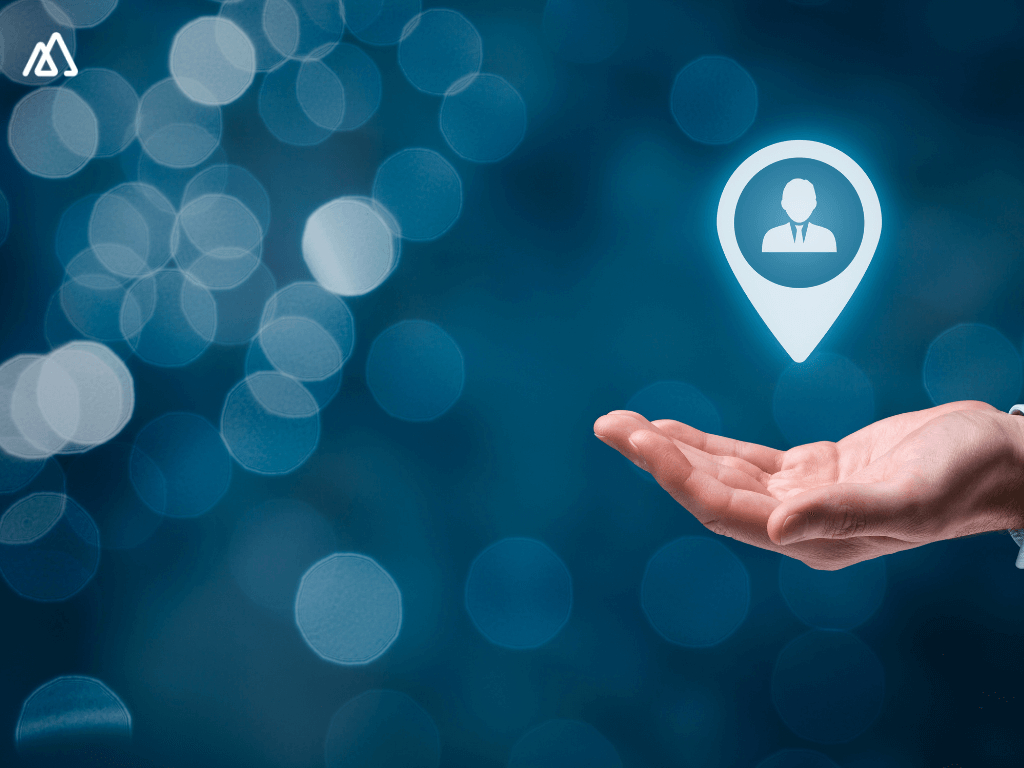 customer icon on the palm of a person