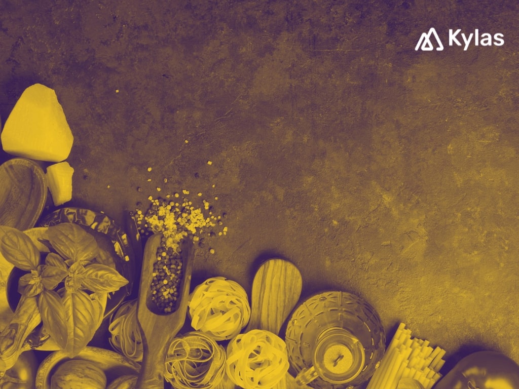 cooking ingredients on a yellow background