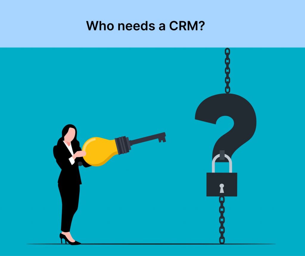 Lady with a question mark: Who needs a CRM?