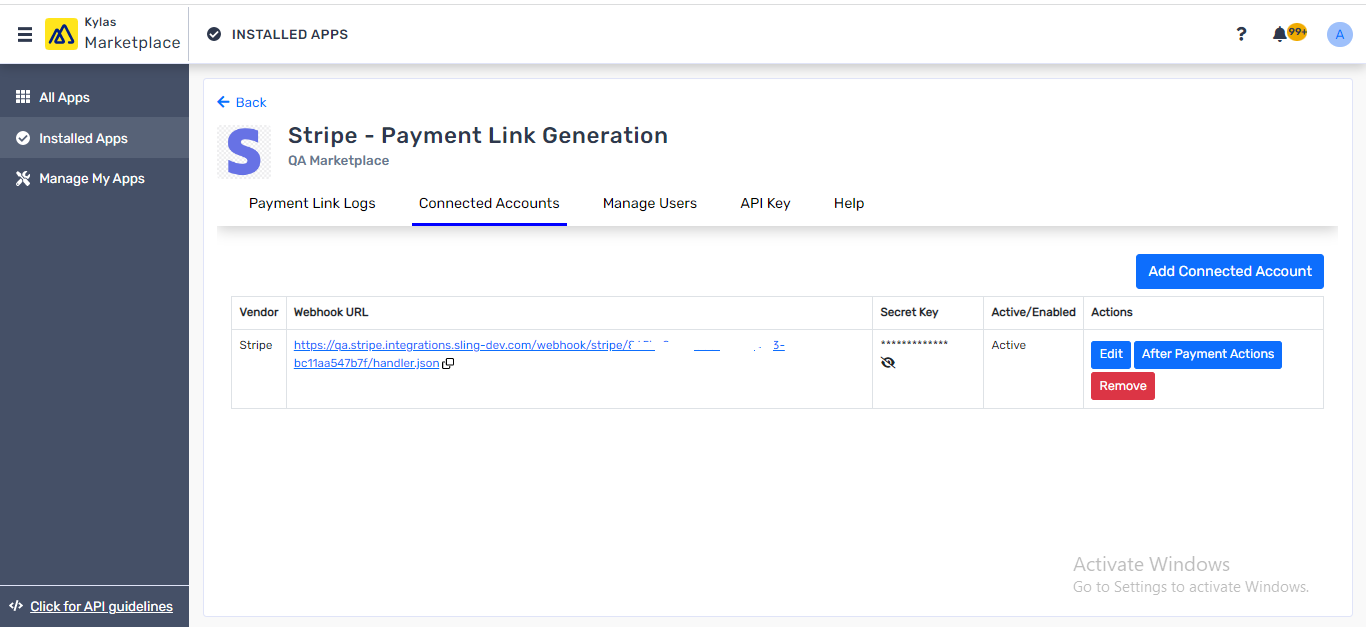 Webhook setup on Chargebee portal: