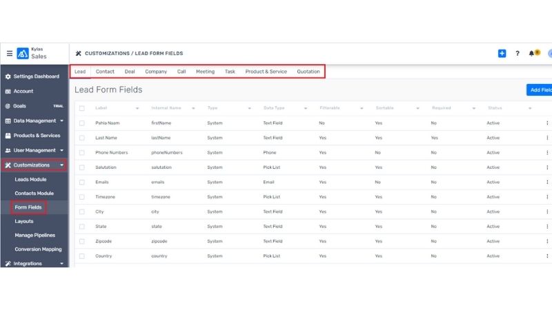 Consolidate all the Form Fields in Form Fields Module