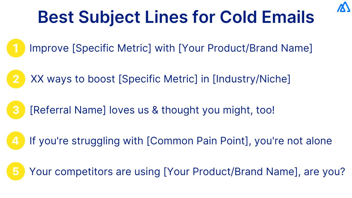 Best Subject Lines for Cold Emails