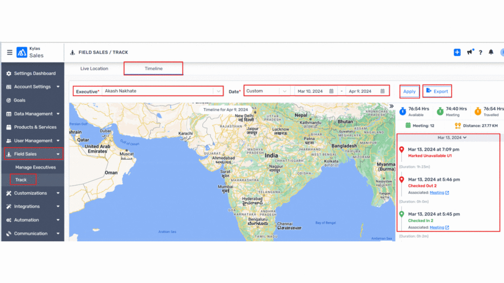 Export Location History